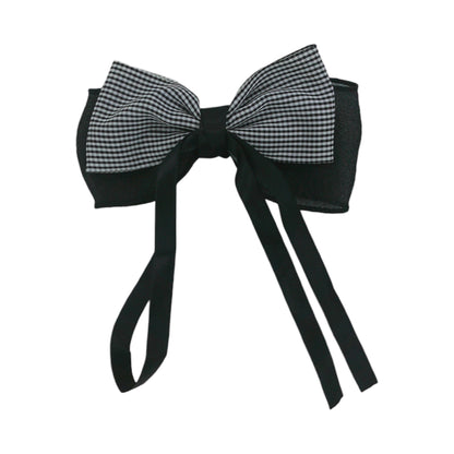 PLAID DOUBLE BOW CLIP HRB4846-4 (10PC)
