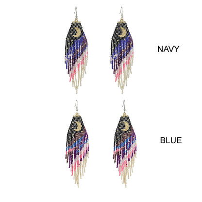 Fringe Moon Crescent Bead Earring ER2829-23 (12PC)