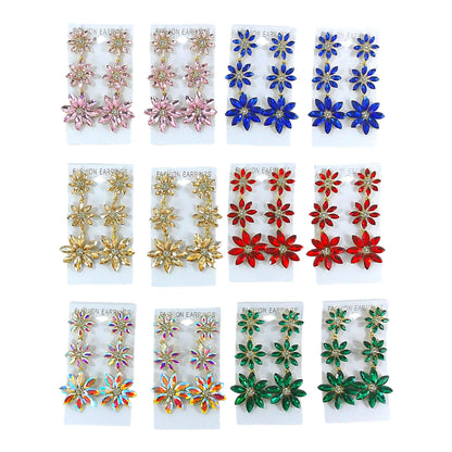 Crystal Flower Drop Bridal Earring ER4312-10 (12PC)