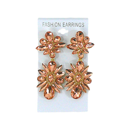 Pear Crystal Cluster Drop Bridal Earring ER4312-9 (12PC)