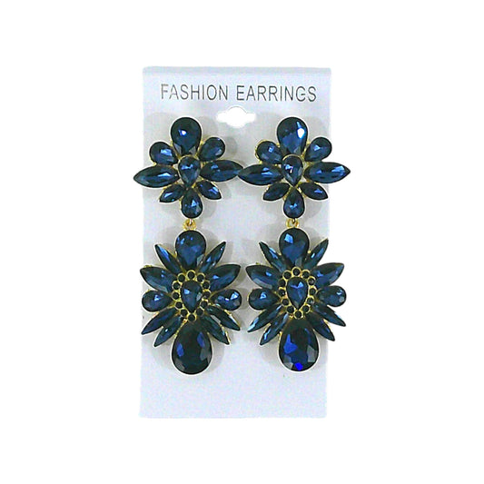 Pear Crystal Cluster Drop Bridal Earring ER4312-9 (12PC)