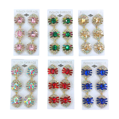 Oval Crystal Drop Bridal Earring ER4312-16 (12PC)