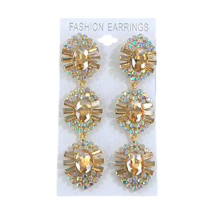 Oval Crystal Drop Bridal Earring ER4312-16 (12PC)