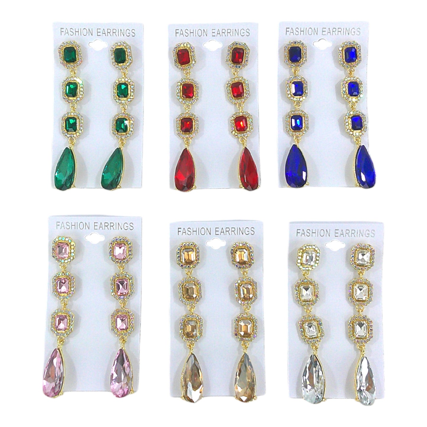 Pear Crystal Drop Bridal Earring ER4312-19 (12PC)