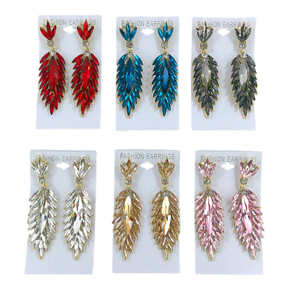 Crystal Feather Drop Bridal Earring ER4312-23 (12PC)