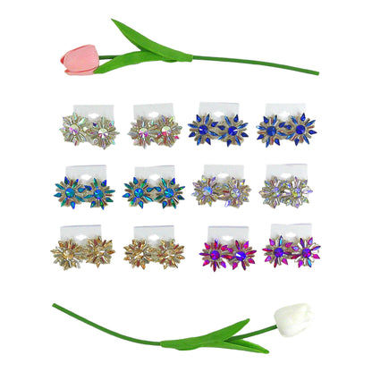 Multi Crystal Bridal Earring ER4312-3 (12PC)