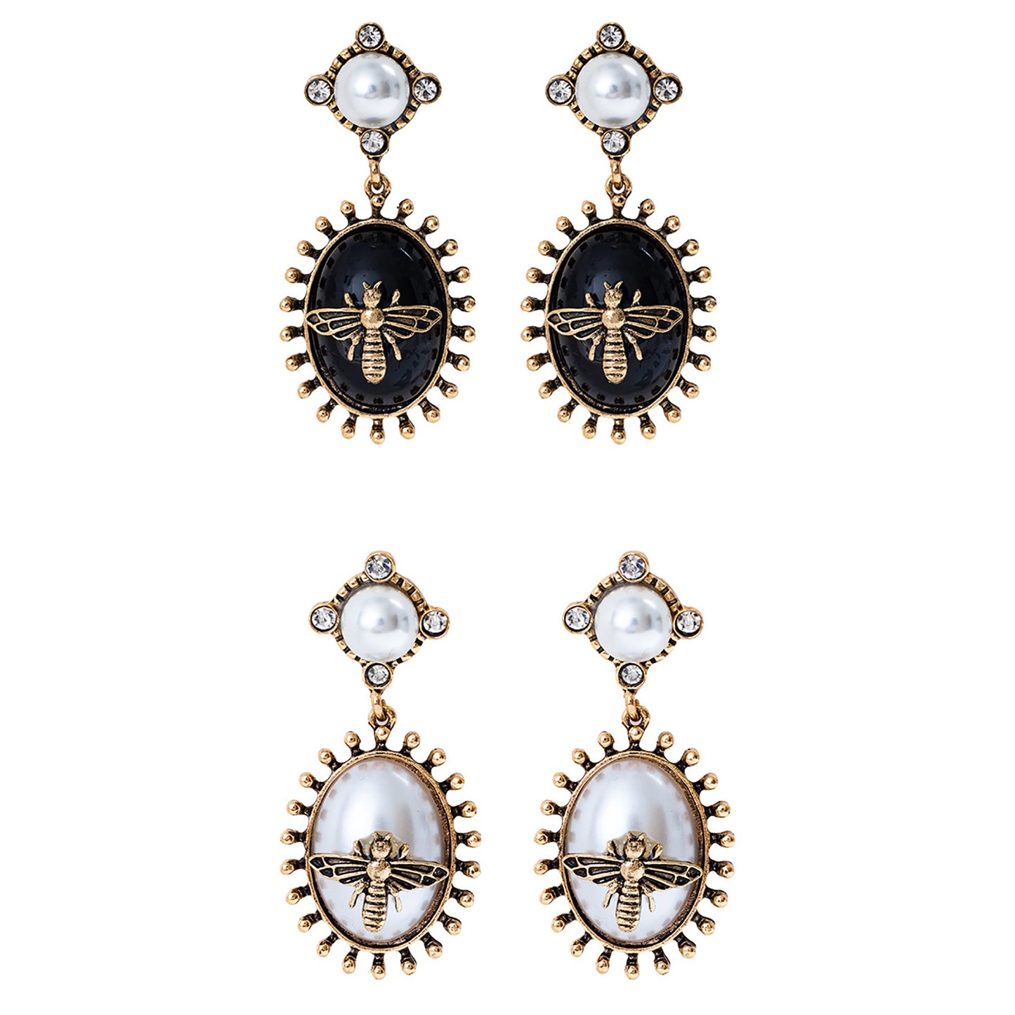 Oval Bee Earring ER904-31(12PC)