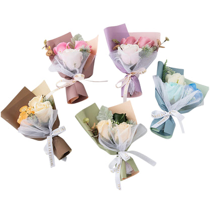 Mix Rose Short Stem Artificial Flower Bouquet FA006-C (12PC)