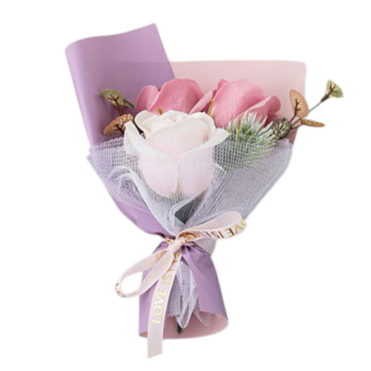 MIX ROSE SHORT STEM ARTIFICIAL FLOWER BOUQUET FA006 (12PC)