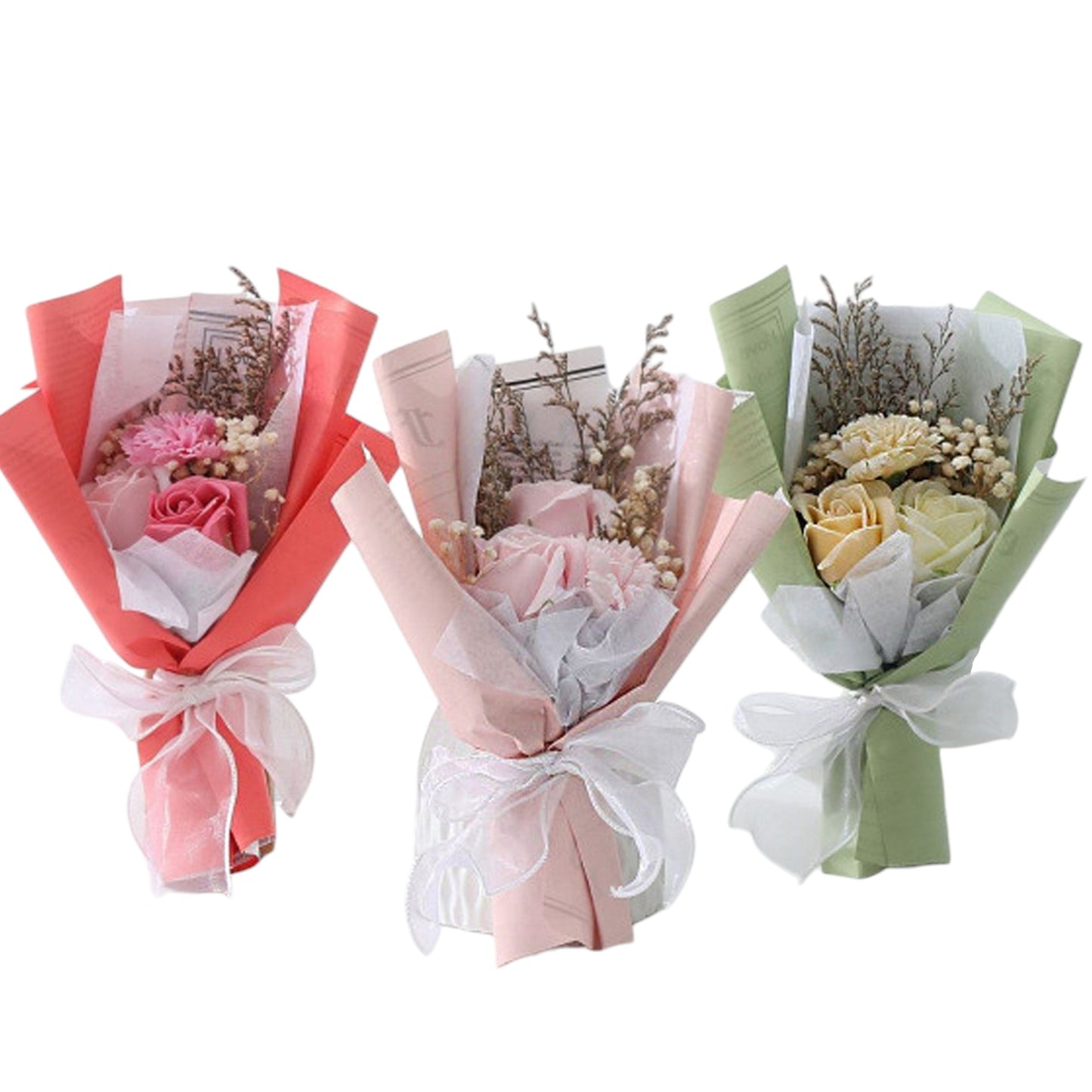 Mix Rose Short Stem Artificial Flower Bouquet FA010-C (12PC)
