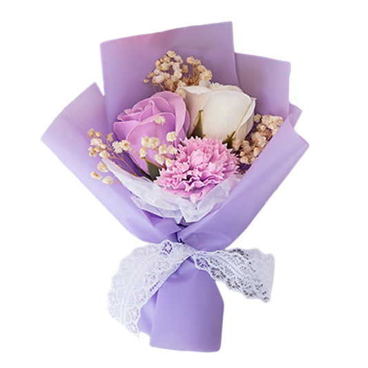 MIX ROSE SHORT STEM ARTIFICIAL FLOWER BOUQUET FA015 (12PC)