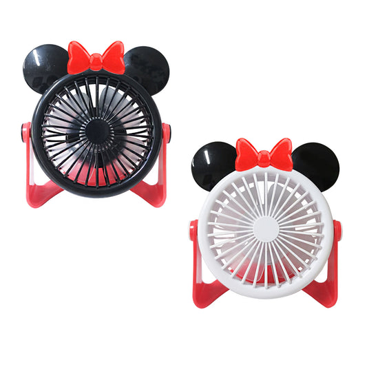 Cute Mouse Ear Ribbon Stand Mini Fan FA3212-16 (2PC)
