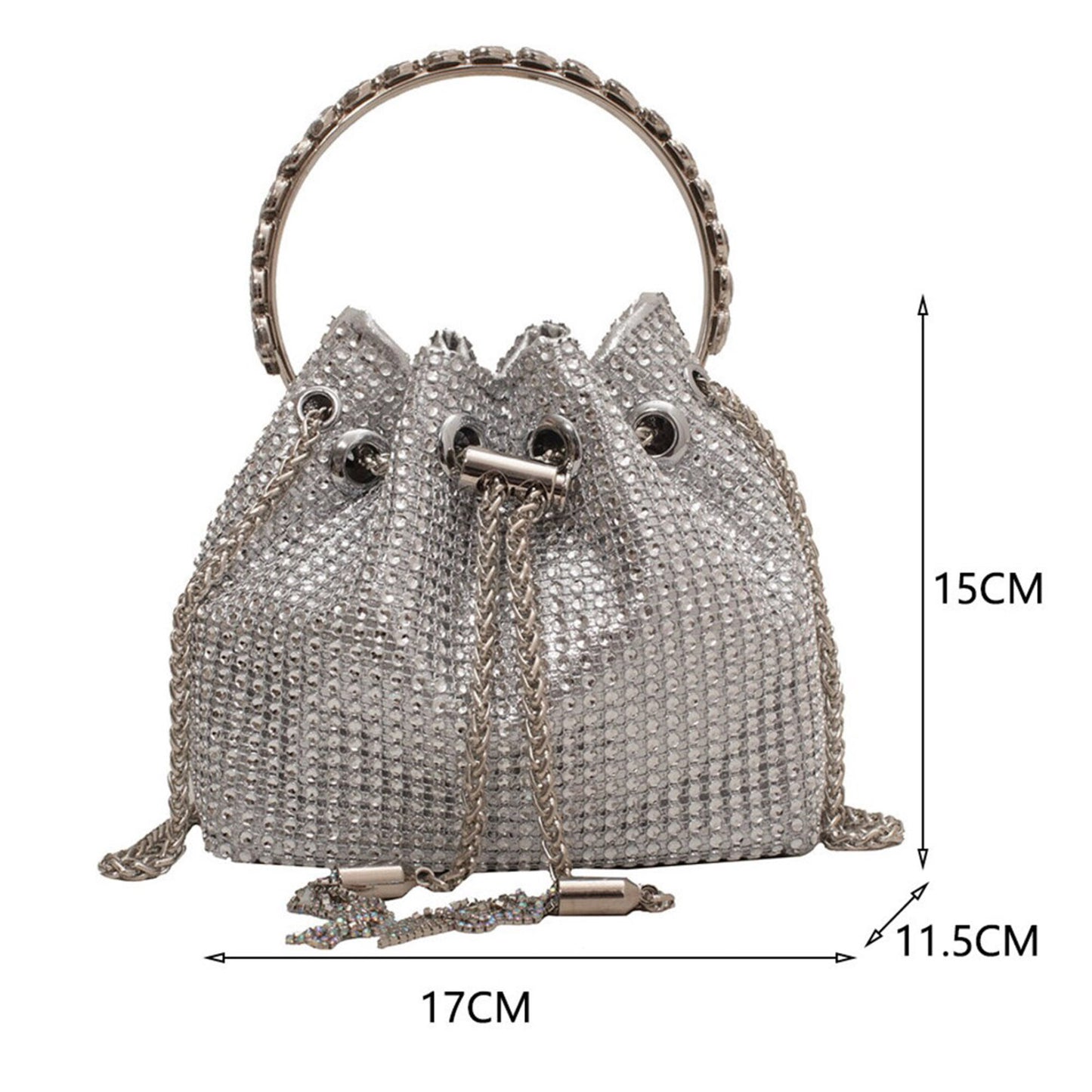 Rhinestone Drawstring Evening Purse FB7263 (1pc)