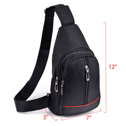 Nylon Crossbody Sling Bag FBG1822 (6PC)