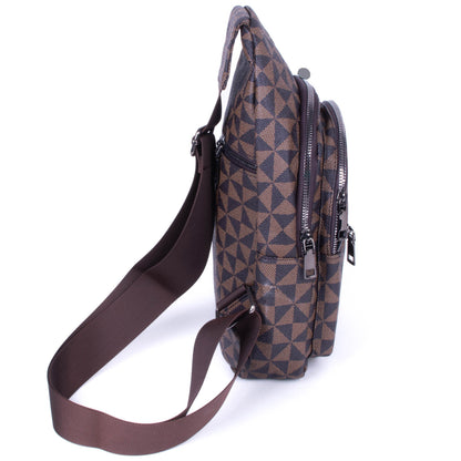Pu Monogram Pattern Crossbody Sling Bag FBG1876 (3pc)
