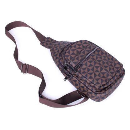 Pu Monogram Pattern Crossbody Sling Bag FBG1876 (3pc)