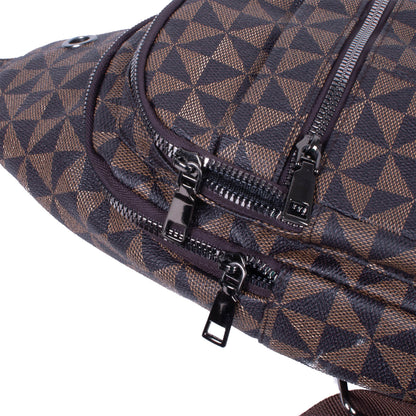 Pu Monogram Pattern Crossbody Sling Bag FBG1876 (3pc)