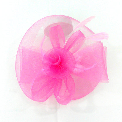 Kentucky Derby & Tea Party Flower Feather Hat FF805 (2PC)