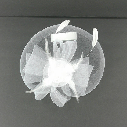 Kentucky Derby & Tea Party Flower Feather Hat FF805 (2PC)