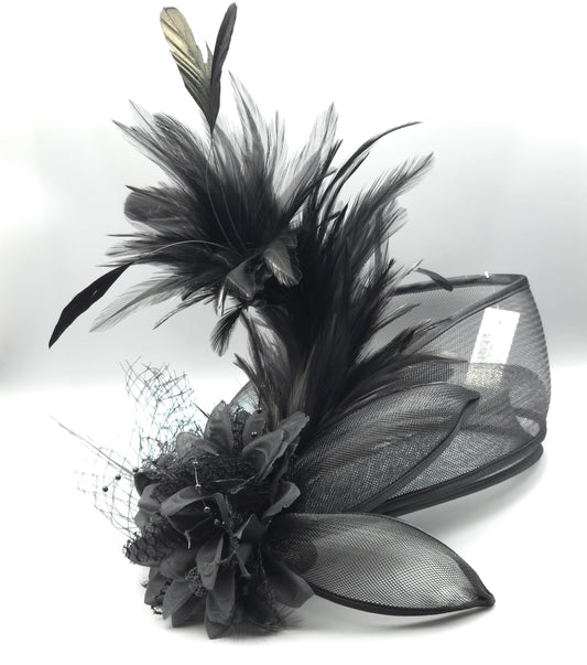 Fascinator Kentucky Derby & Tea Party Flower Feather Hat FF814(3PC)