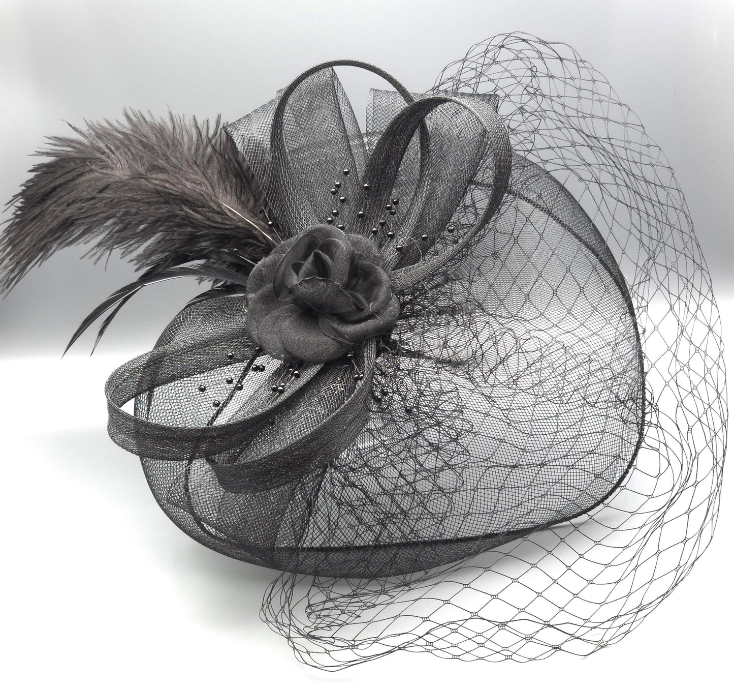 Fascinator Kentucky Derby & Tea Party Flower Feather Hat FF816(3PC)