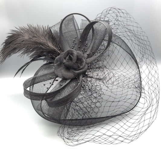 Fascinator Kentucky Derby & Tea Party Flower Feather Hat FF816(3PC)