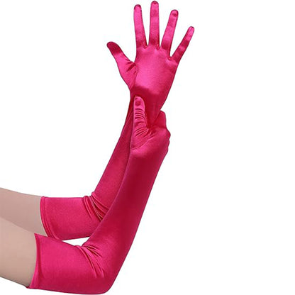 Satin 18 Inch Long Gloves FG528-12BL (6pc)