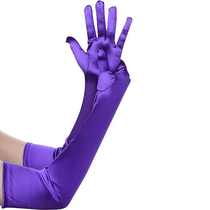 Satin 18 Inch Long Gloves FG528-12BL (6pc)