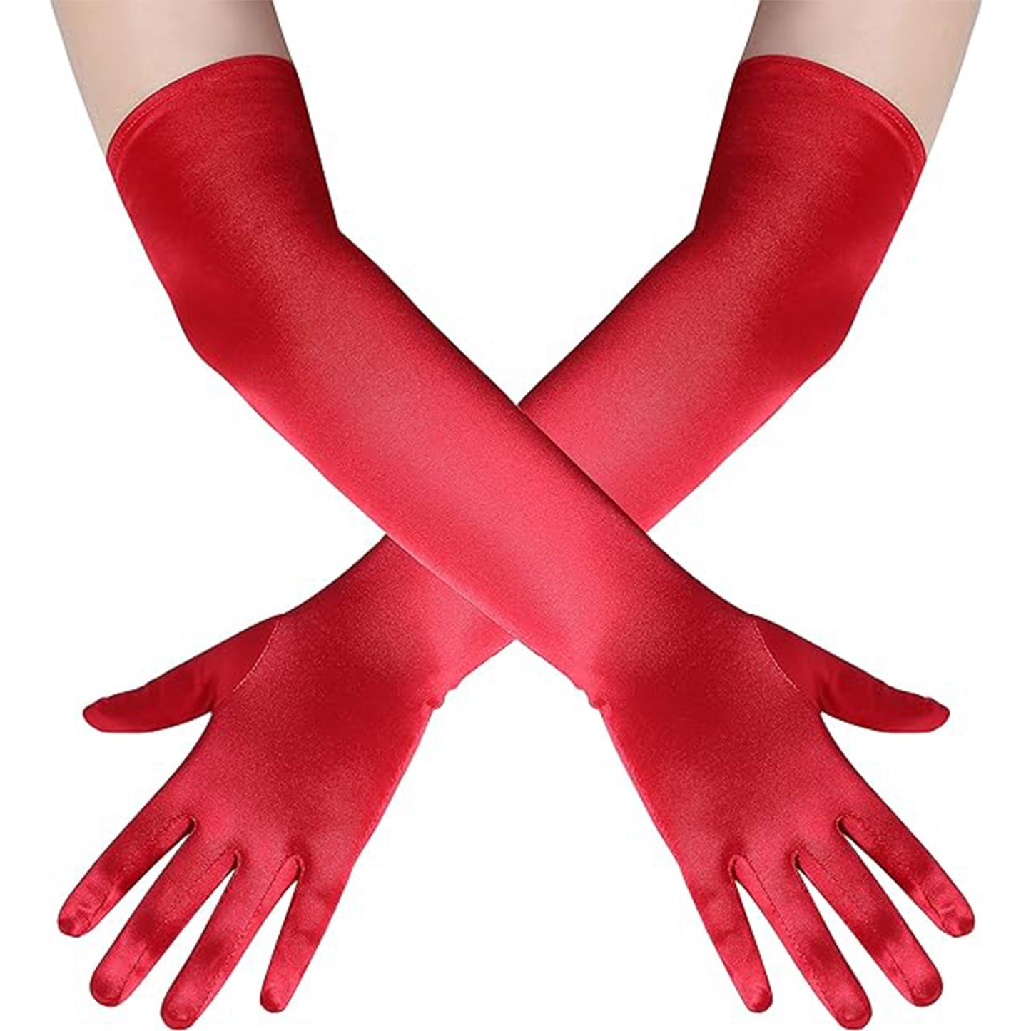 Satin 18 Inch Long Gloves FG528-12BL (6pc)