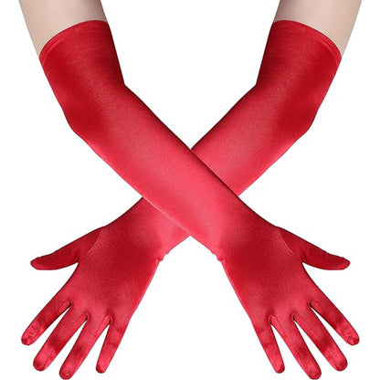 Satin 18 Inch Long Gloves FG528-12BL (6pc)
