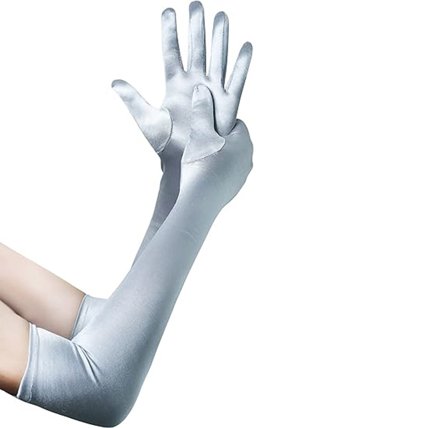 Satin 18 Inch Long Gloves FG528-12BL (6pc)