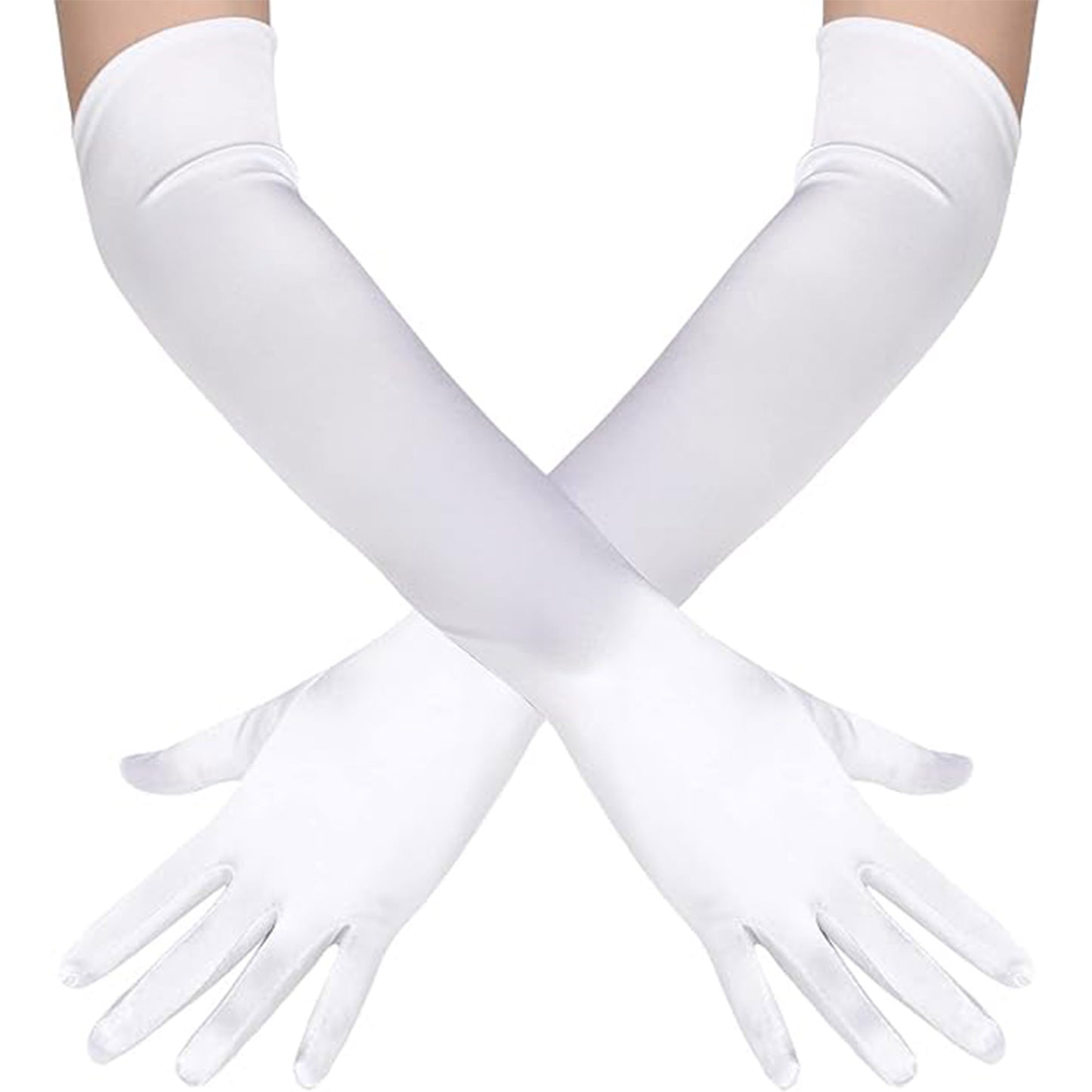 Satin 18 Inch Long Gloves FG528-12BL (6pc)