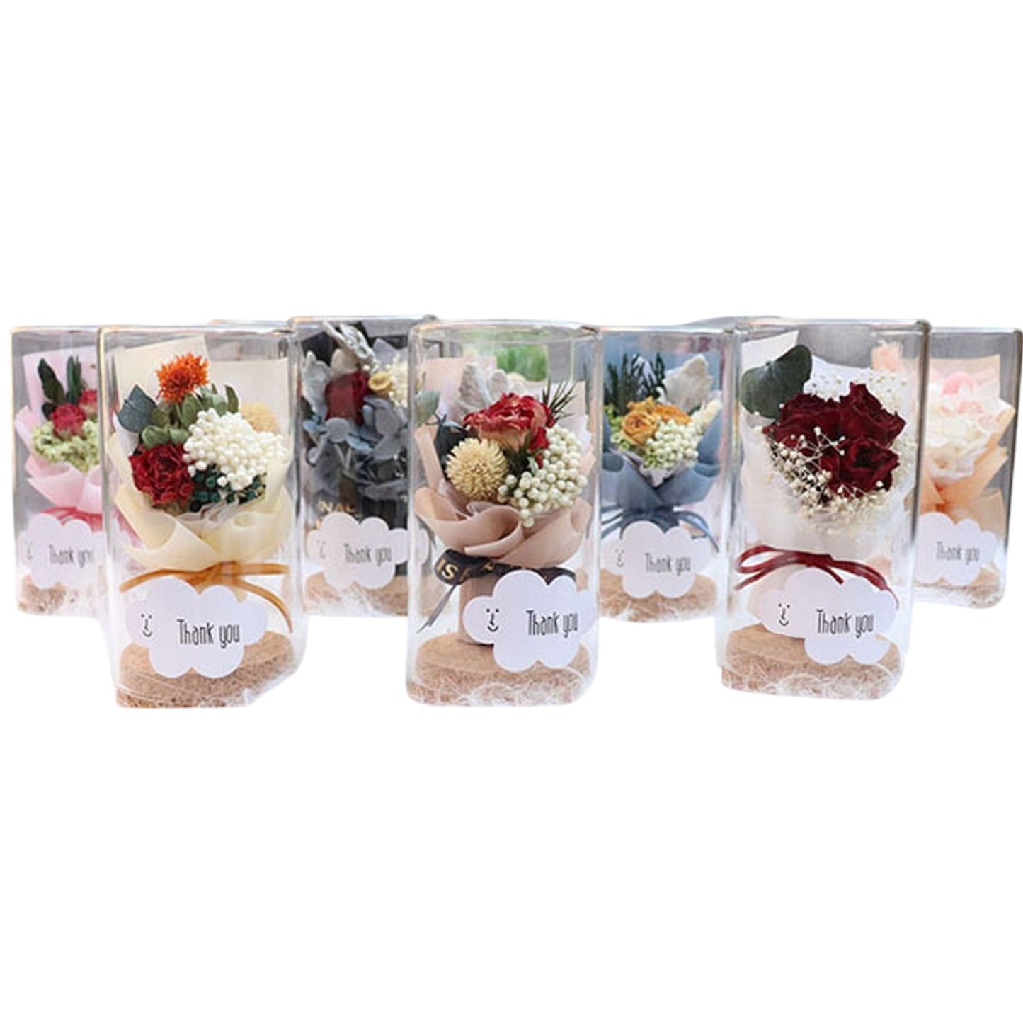 Mix Artificial Flower Bouquet With Cork Bottom Case FN019 (12PC)