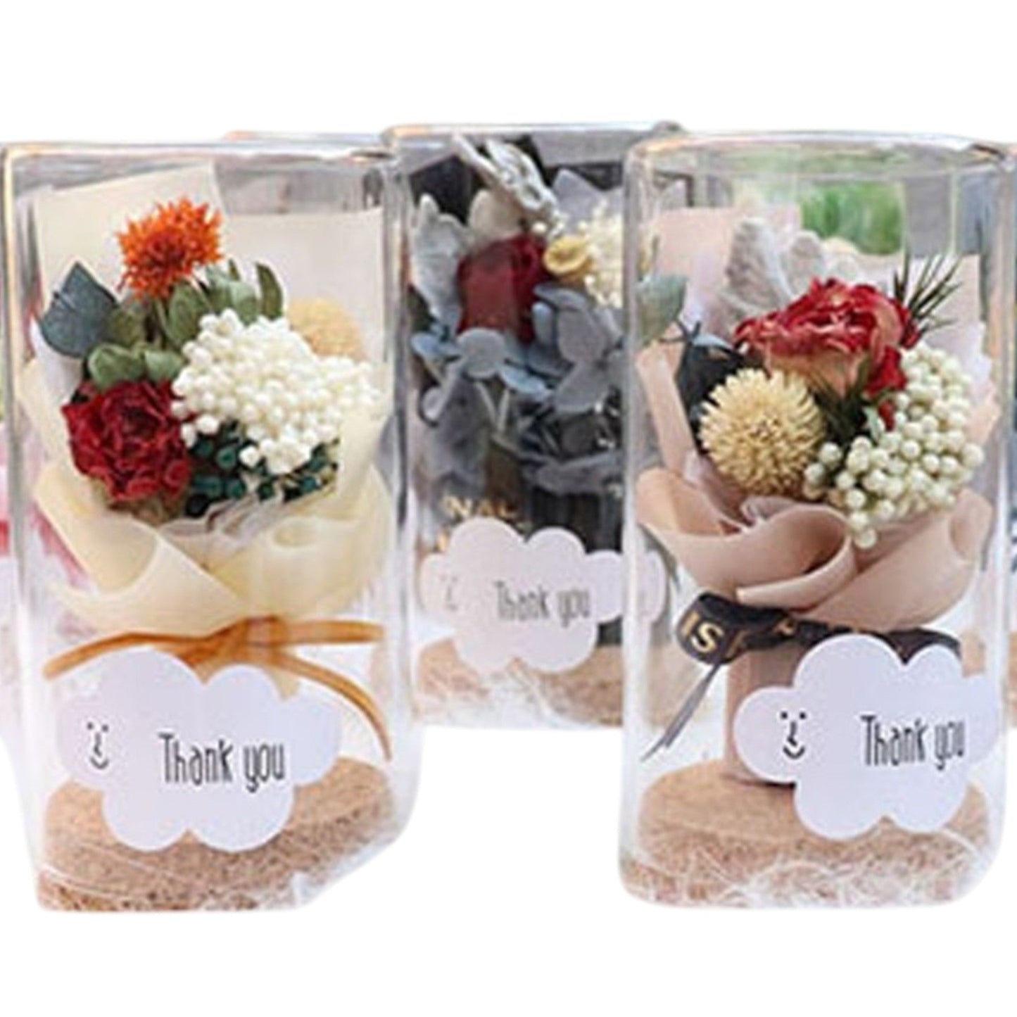 Mix Artificial Flower Bouquet With Cork Bottom Case FN019 (12PC)