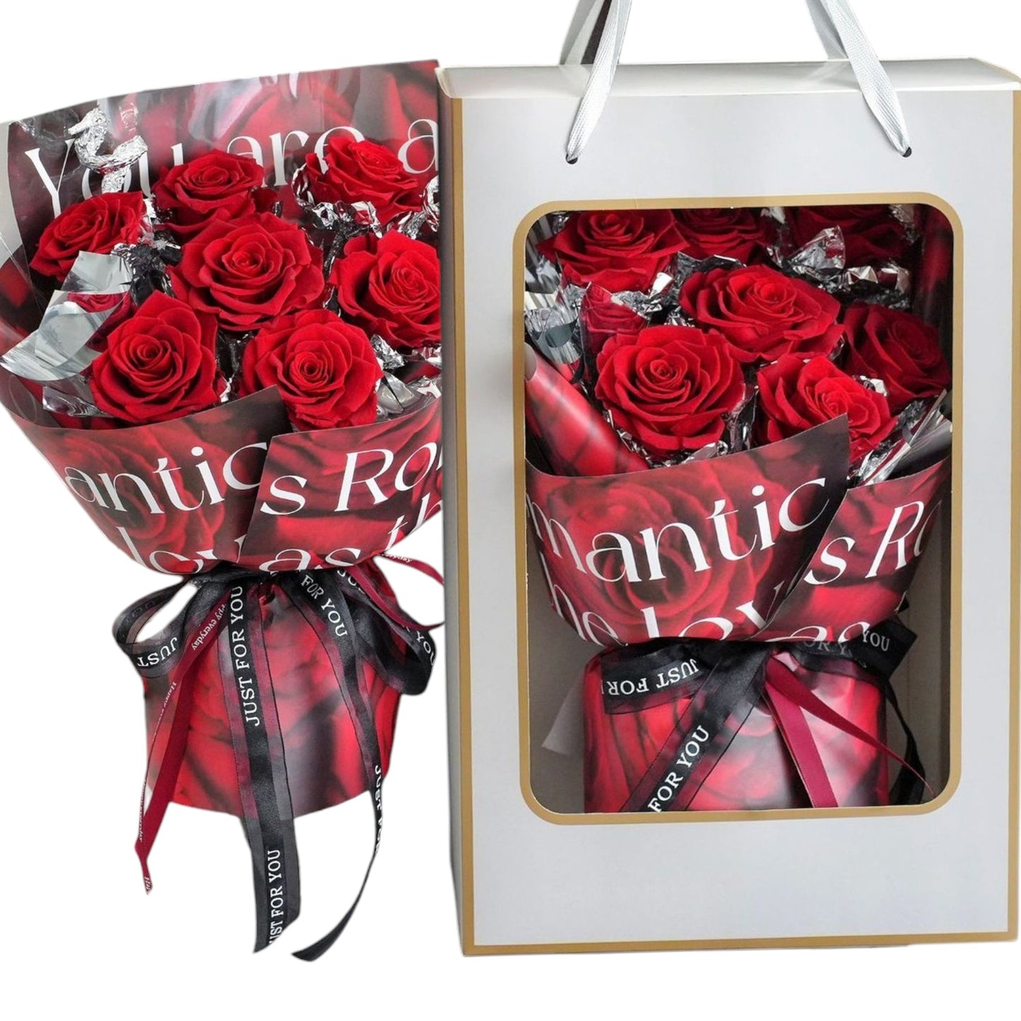 Red Rose Artificial Flower Bouquet FN022 (1PC)