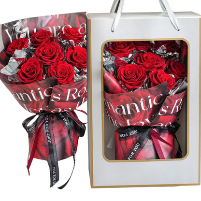 Red Rose Artificial Flower Bouquet FN022 (1PC)