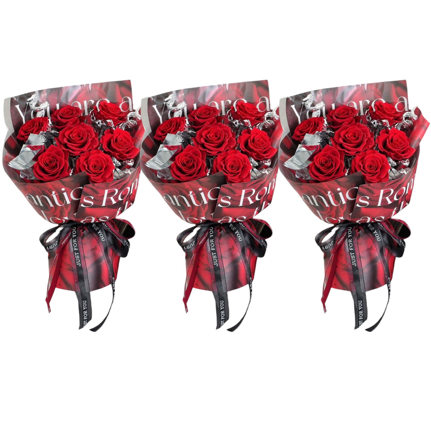Red Rose Artificial Flower Bouquet FN022 (1PC)