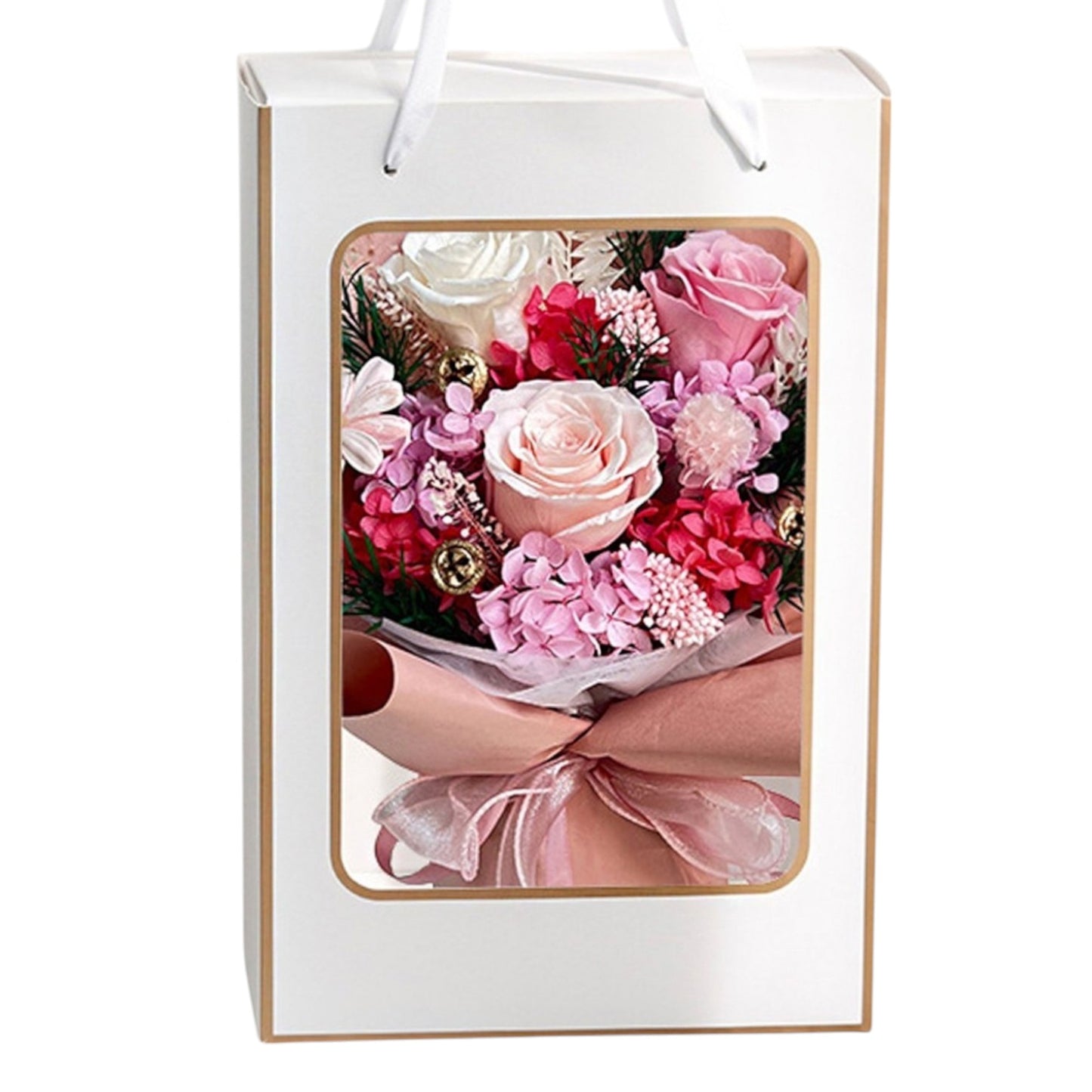 Mix Rose D.pink Artificial Flower Bouquet FN033 (1PC)