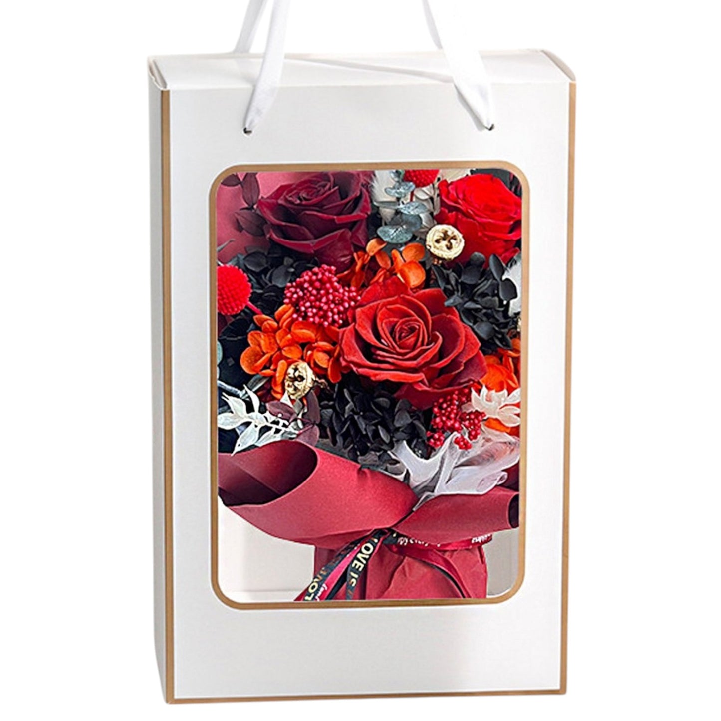 Mix Rose Red Artificial Flower Bouquet FN035 (1PC)