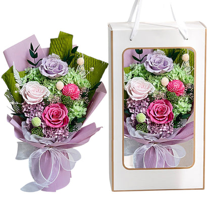 Mix Rose Lavender Artificial Flower Bouquet FN040 (1PC)