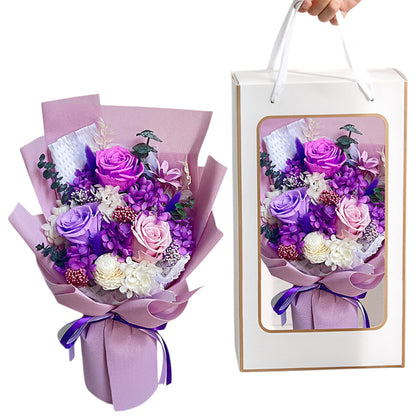 Mix Rose Purple Artificial Flower Bouquet FN042 (1PC)