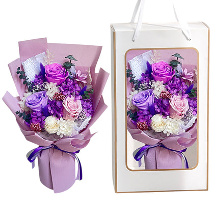 Mix Rose Purple Artificial Flower Bouquet FN042 (1PC)