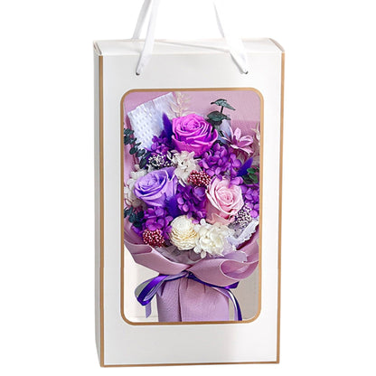 Mix Rose Purple Artificial Flower Bouquet FN042 (1PC)