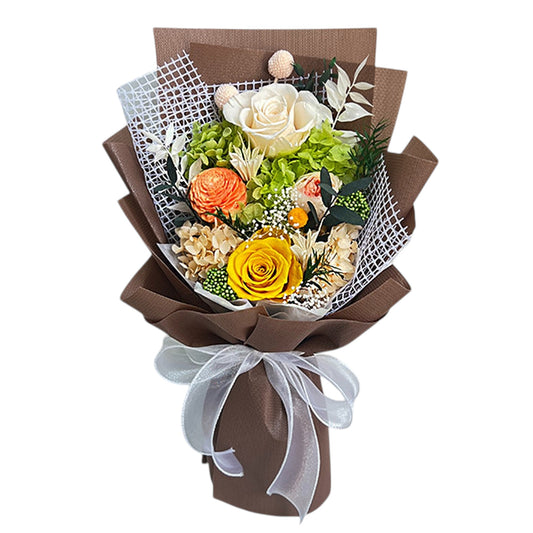 MIX ROSE BROWN ARTIFICIAL FLOWER BOUQUET FN043 (1PC)