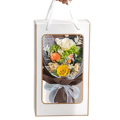 Mix Rose Brown Artificial Flower Bouquet FN043 (1PC)