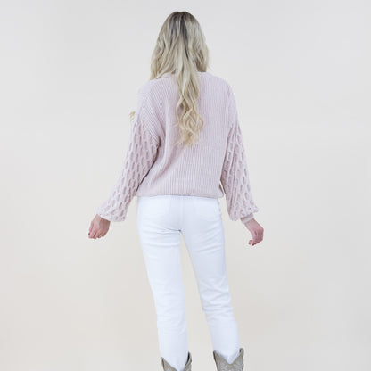 Braid Knitted Sleeves Chenille Sweater FP62504 (2PC)