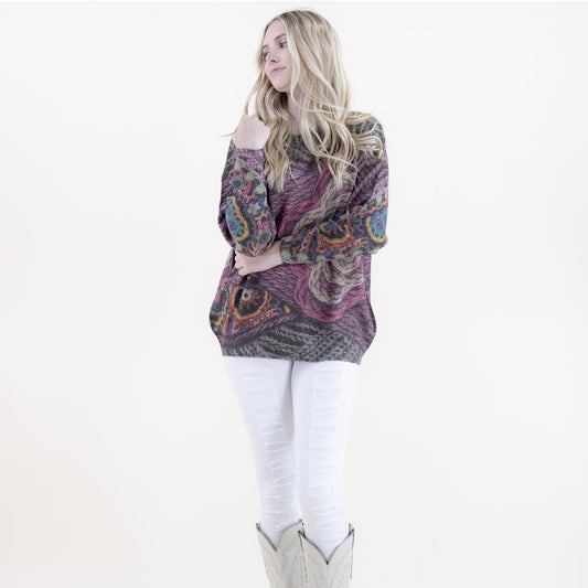 Embroidery Digitally Printed Crew Neck Sweater FP62516. (2PC)