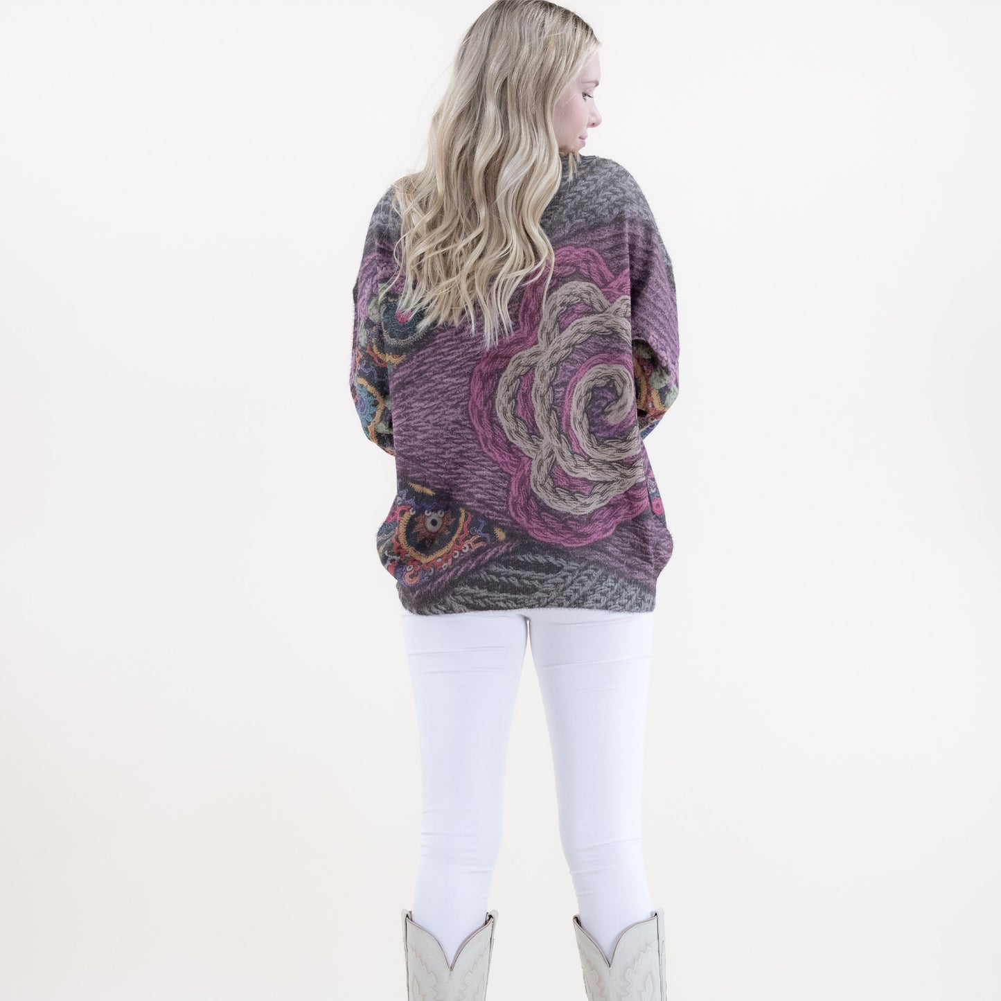 Embroidery Digitally Printed Crew Neck Sweater FP62516 (2PC)