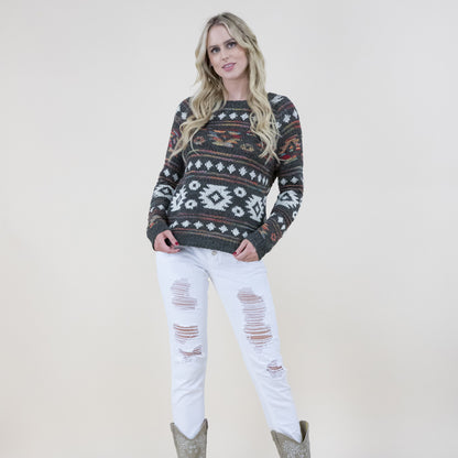 Aztec Print Sweater FP64046 (2PC)