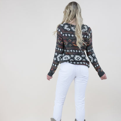 Aztec Print Sweater FP64046 (2PC)